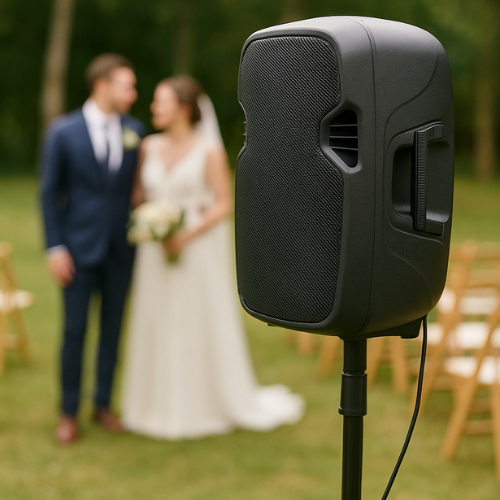 Location d’enceintes professionnelles à Vitré pour mariage, anniversaire et événements, sonorisation puissante et facile à installer.